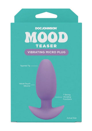 Mood Teaser Vibrating Rechargeable Silicone Micro Plug - Lavender