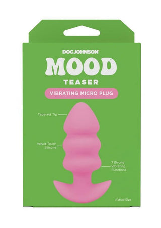 Mood Teaser Vibrating Rechargeable Silicone Micro Plug - Pink