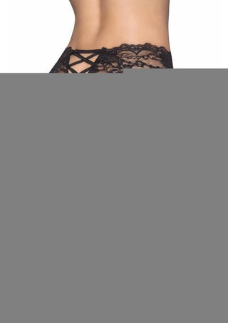Oh LA LA Cheri Good Night Kiss Panty - Black - Large/XLarge