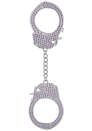 Ouch! Heavy-Duty Diamond Handcuffs - Purple