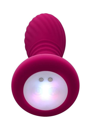 Party Plug Rechargeable Silicone Thrusting Light Up Anal Plug