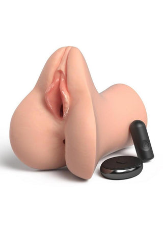 Pdx Extreme Wet Pussies Pick Your Pleasure Control Freak Self Lubricating Vibrating Stroker with Remote - Pussy/Ass