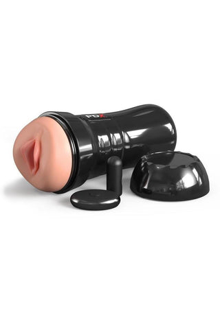 Pdx Extreme Wet Pussies Super Luscious Lips Control Freak Self Lubricating Vibrating Stroker with Remote - Pussy