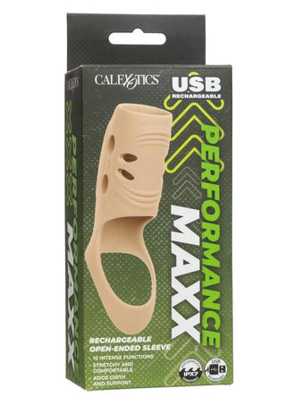 Performance Maxx Rechargeable Silicone Open-Ended Sleeve - Vanilla