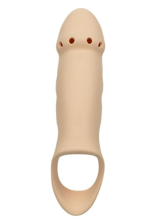 Performance Maxx Rechargeable Silicone Stud Dildo - Vanilla - 7.5in
