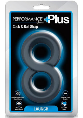 Performance Plus Launch Silicone Cock and Ball Strap - Black