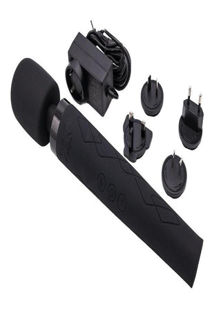 Pixey Deluxe Rechargeable Silicone Massager - Medium - Black Velvet
