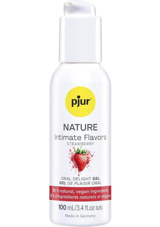 Pjur Nature Intimate Flavors Water Based Lubricant 3.4oz - Strawberry