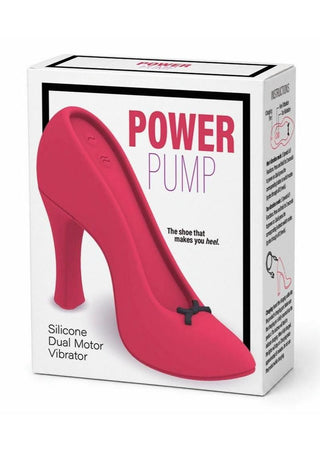 Power Pump Dual Motor Rechargeable Silicone Vibrator - Red