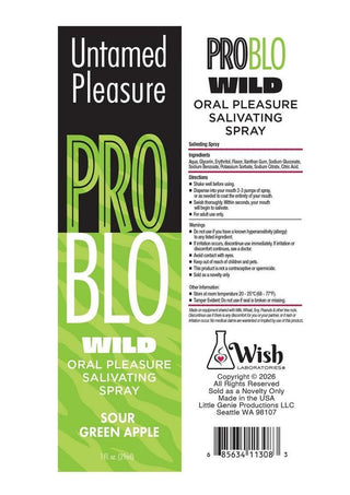 Problo Wild Mouthwatering Salivating Spray 1oz - Sour - Green Apple