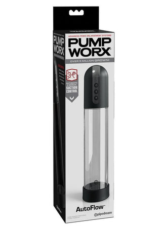 Pump Worx Auto Flow Rechargeable Dual Control Suction Pump System - Black/Clear