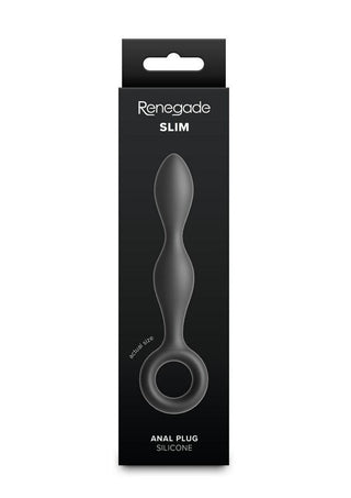 Renegade Slim Tapered Slim Silicone Anal Plug - Black