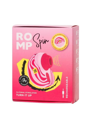 Romp Spin Travel Rechargeable Silicone Clitoral Stimulator - Yellow