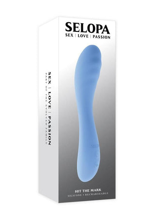 Selopa Hit The Mark Rechargeable Silicone Curved Vibrator - Blue