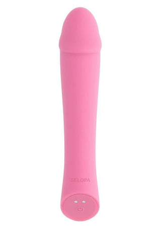 Selopa Rose All Day Rechargeable Silicone Vibrator - Pink