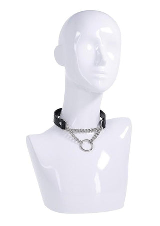 Sex and Mischief Shadow Day Collar - Black/Metal/Silver