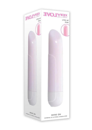 Shine On Light-Up Rechargeable Bullet - Pink/White