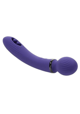Shiver Dual End Rechargeable Silicone Vibrator - Purple