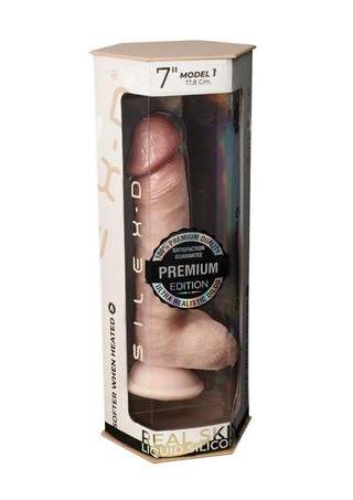 Silex-D Premium Real Skin Model 1 Silicone Dildo - Vanilla - 7in