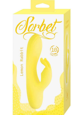 Sorbet Lemon Rechargeable Silicone Rabbit - Yellow