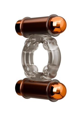 Stay Hard Vibrating Rechargeable Cock Ring Set with Sleeve and 2 Bullets