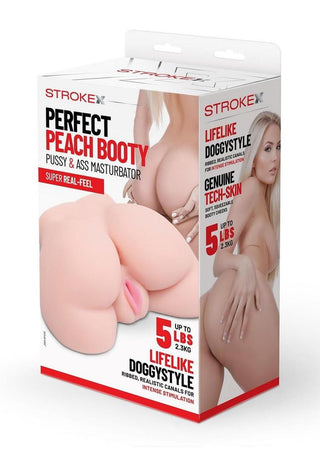 Stroke-X Perfect Peach Booty Masturbator - Pussy and Ass - Vanilla