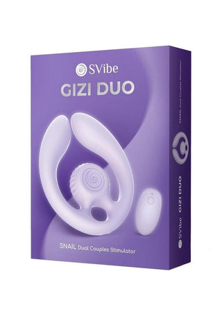Svibe Snail Gizi Duo Rechargeable Silicone Couples Stimulator with Remote - Lilac