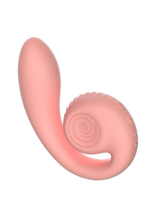 Svibe Snail Gizi Rechargeable Silicone Rabbit Vibrator - Peachy