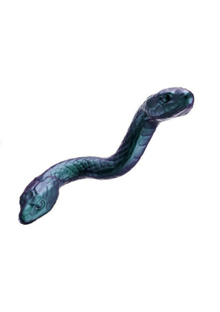 Temptasia Twin Python Silicone Double-Ended Dildo - Blue/Green