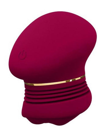 The Blush Collection Riana Rechargeable Silicone Clitoral Stimulator - Mulberry - Wine