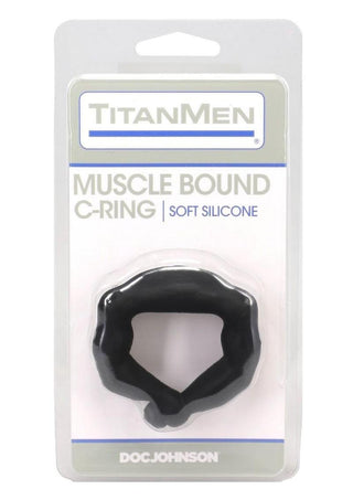 Titanmen Muscle Bound Cock Ring - Black - 32mm