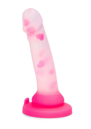 Together Heartfloat Bliss Silicone Dildo - Clear/Pink - 6in
