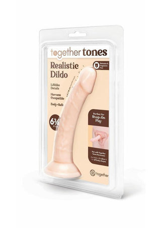 Together Realistic Dildo with Suction Base - Vanilla - 6.75in