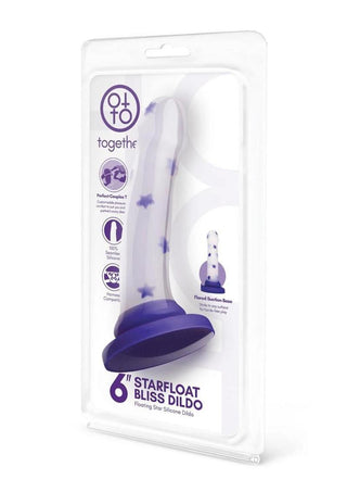 Together Starfloat Bliss Silicone Dildo - Clear/Purple - 6in