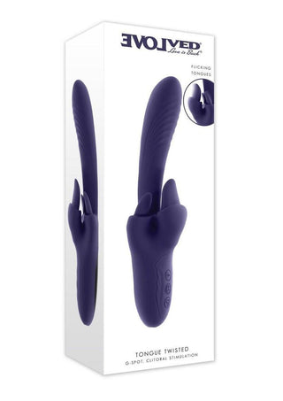 Tongue Twisted Rechargeable Silicone Clitoral Stimulator - Purple