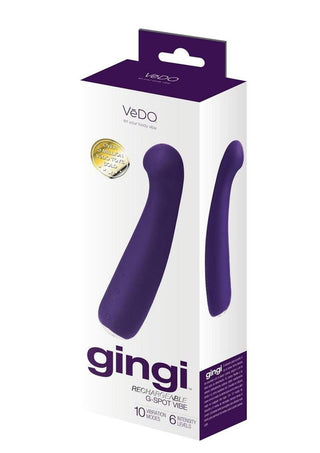Vedo Gingi Rechargeable Silicone G-Spot Vibrator - Purple