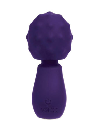 Vedo Meeny Silicone Rechargeable Mini Wand Massager - Purple