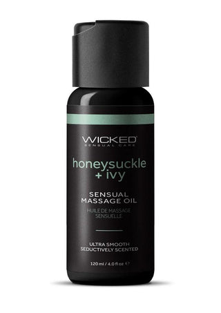 Wicked Sensual Massage Oil 4oz - Honeysuckle and Ivy