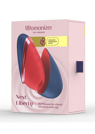 Womanizer Next Liberty Rechargeable Silicone Clitoral Stimulator - Blue/Red