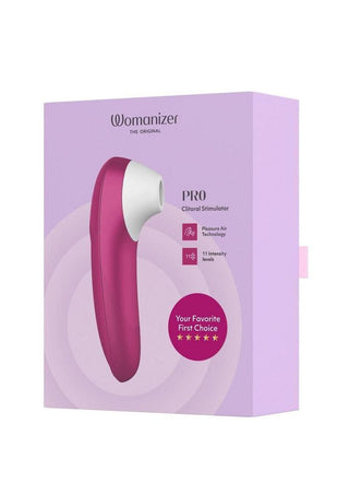 Womanizer Pleasure Air Pro Rechargeable Silicone Air Pulse Clitoral Vibrator - Vibrant - Pink