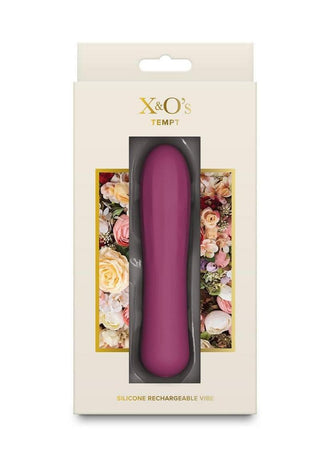 X and O's Tempt Rechargeable Silicone Compact Vibrator - Magenta