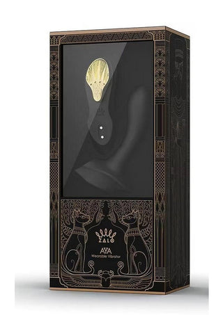 Zalo Aya Rechargeable Silicone Wearable Vibrator - Black/Gold