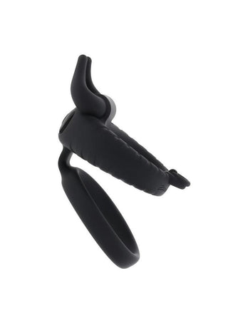 Zero Tolerance Raging Bull Rechargeable Silicone Dual Cock Ring - Black