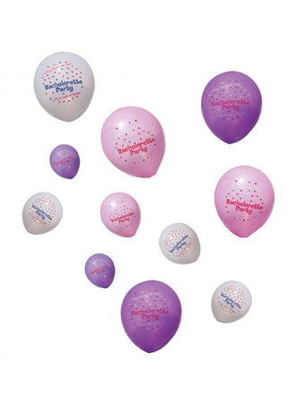 Bachelorette Party Latex Balloons - Assorted Colors - 12 Pack