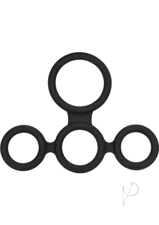 Big Man's Spreader Silicone Cock Ring - Black