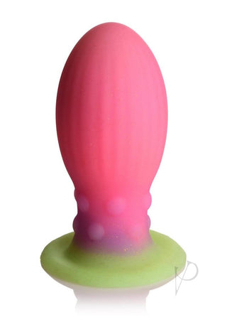 Creature Cocks Xeno Egg Glow In The Dark Silicone Egg - Glow In The Dark/Green/Pink - Large