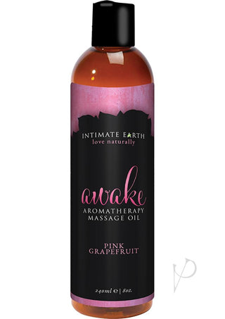 Intimate Earth Awake Aromatherapy Massage Oil Pink Grapefruit - 8oz