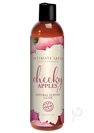Intimate Earth Natural Flavors Glide Lubricant Cheeky Apples - 4oz