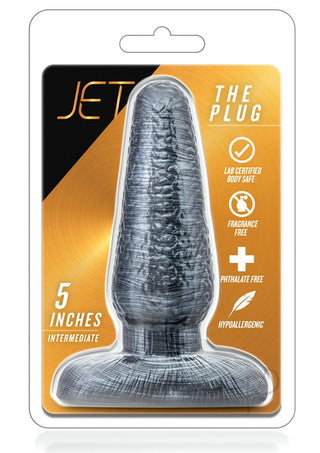 Jet The Plug Butt Plug- Carbon Metallic - Black