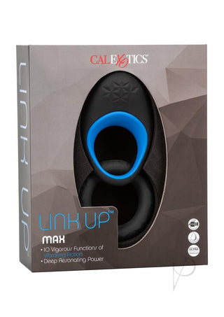 Link Up Max Silicone Vibrating Cock Ring - Black/Blue/Multicolor